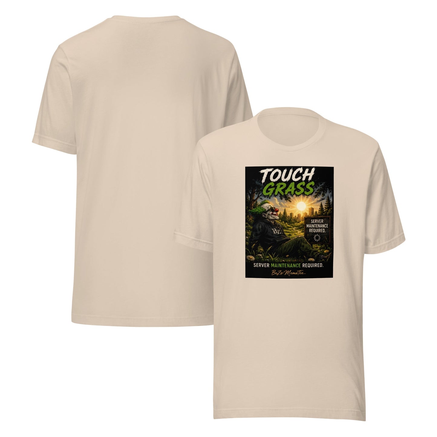 TOUCH GRASS | Unisex t-shirt – BoZoMemeTêê | mème streetwear