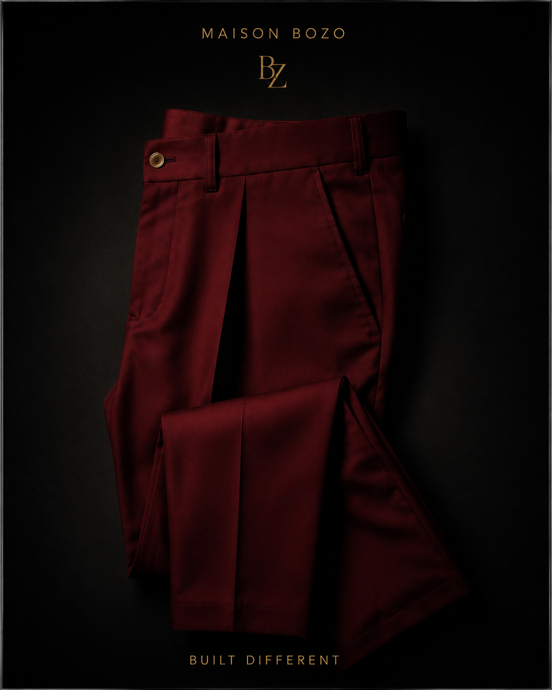 The Burgundy Pleated Trousers | Maison BoZo™