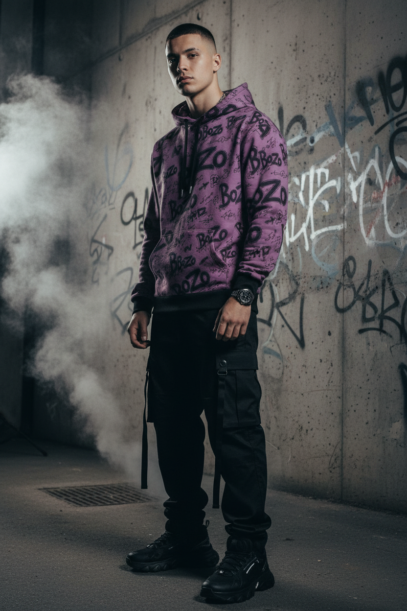 Original BoZo TagOver | Purple Hoodie