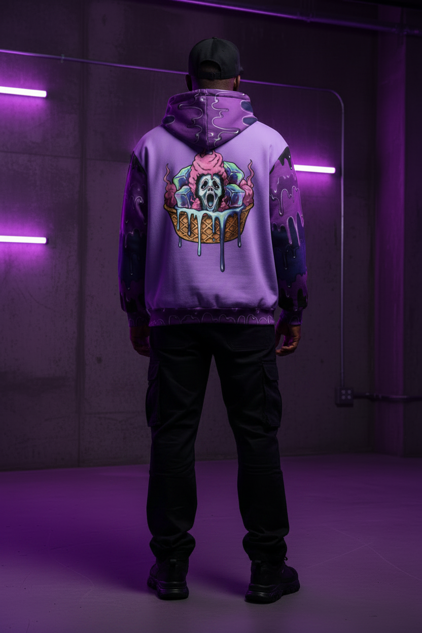 LICK THE CHAOS | ICE SCREAM  | Oversized Cotton Hoodie