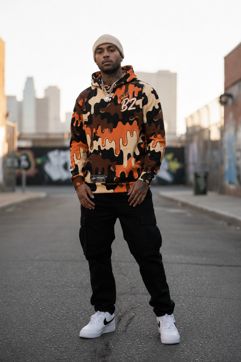 TRY ME  | YABAD | BoZo™ StreetWear | Orange Drip Hoodie