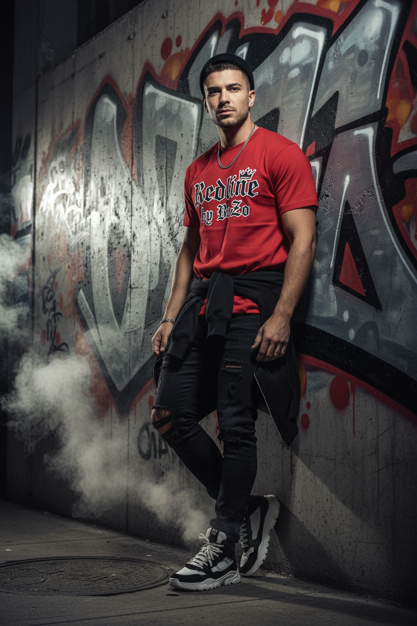 Redline by BoZo Tee | Red Gothic Crown