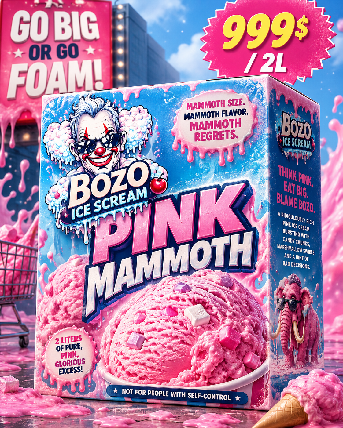 CANDY FROST | MAMMOTH ICE SCREAM Camo Hoodie | BoZo™ StreetWear