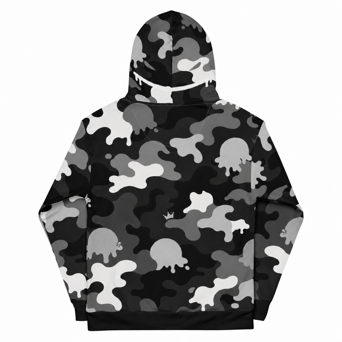 ICE SCREAM Phantom Freeze Black Grey Camo Hoodie back view