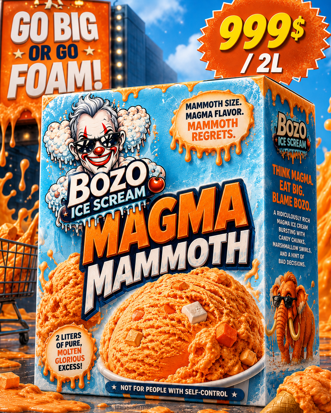 MAGMA DRIP | MAMMOTH ICE SCREAM Camo Hoodie | BoZo™ StreetWear