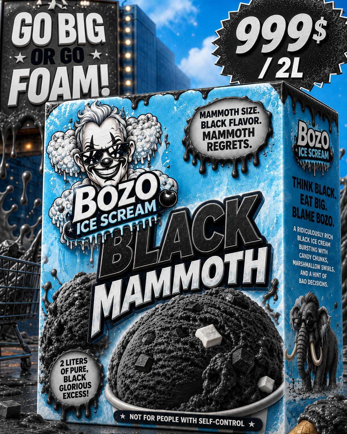 PHANTOM FREEZE | MAMMOTH ICE SCREAM Camo Hoodie | BoZo™ StreetWear