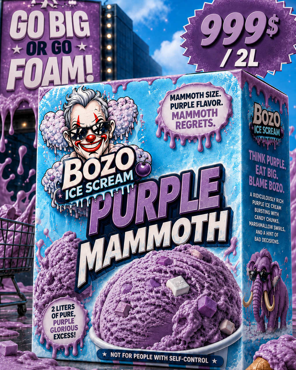 PURPLE DRIP  | ICE SCREAM X MAMMOTH | We Evolved Past Apes Hoodie |