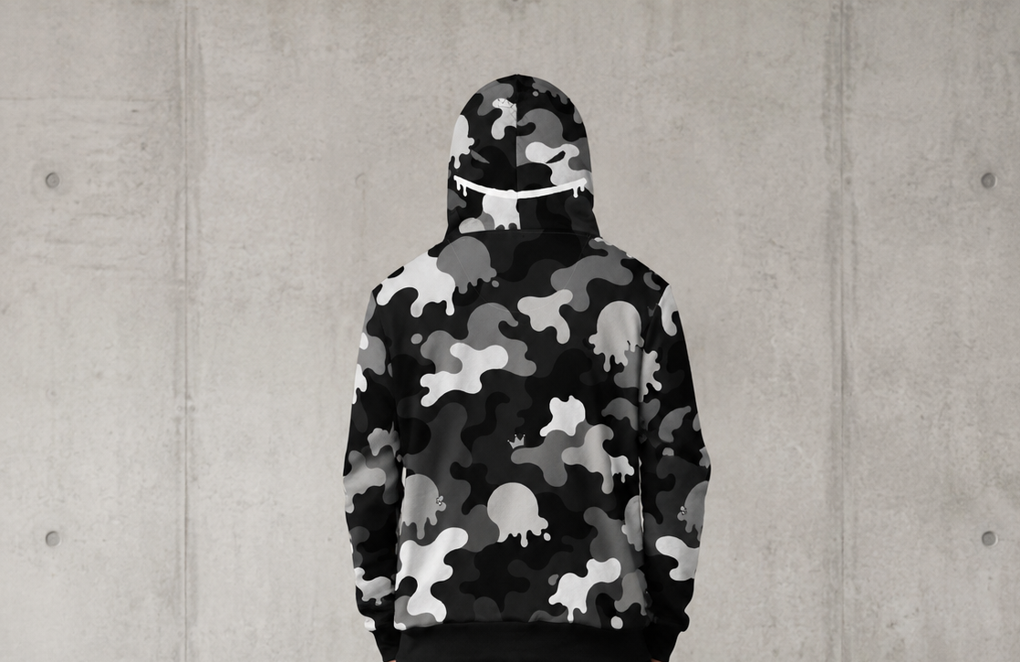 PHANTOM FREEZE | MAMMOTH ICE SCREAM Camo Hoodie | BoZo™ StreetWear