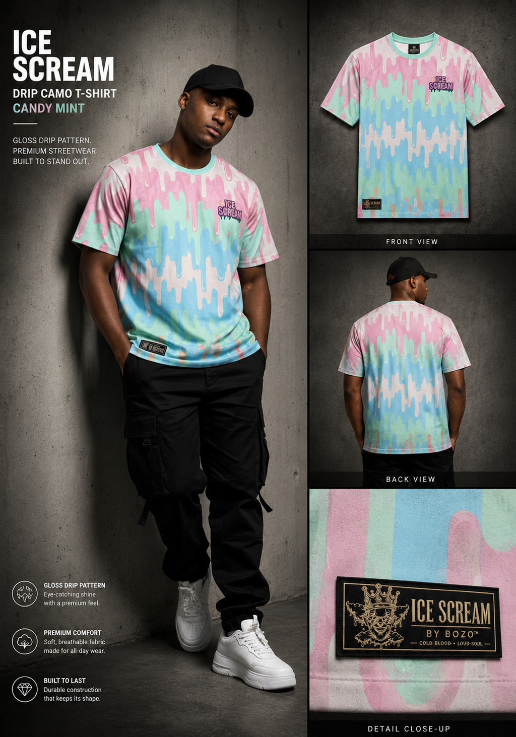 Cotton Candy Chaos Tee by ICE SCREAM