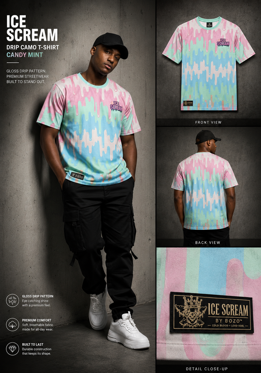 Cotton Candy Chaos Tee by ICE SCREAM