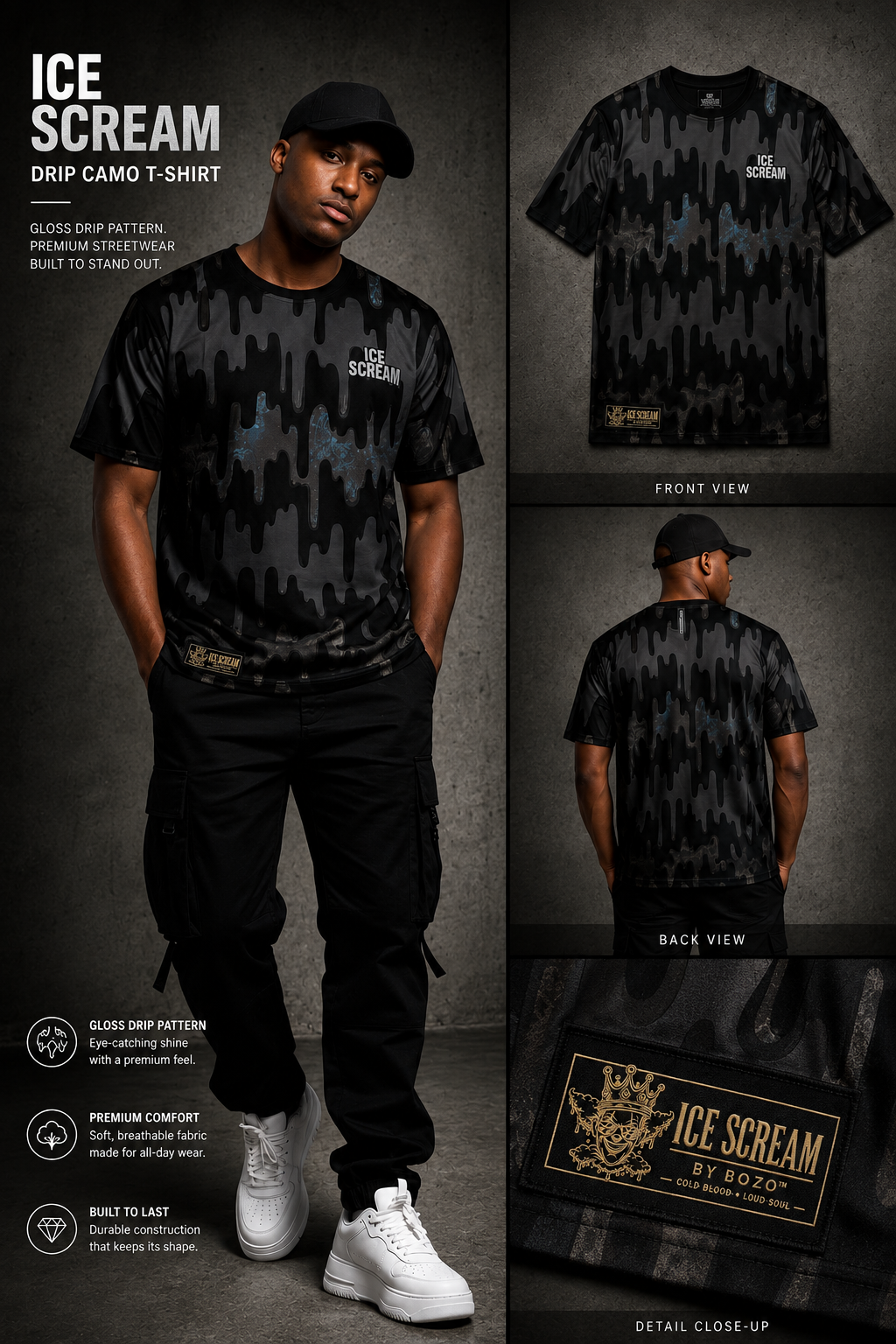 Phantom Drip Tee by ICE SCREAM