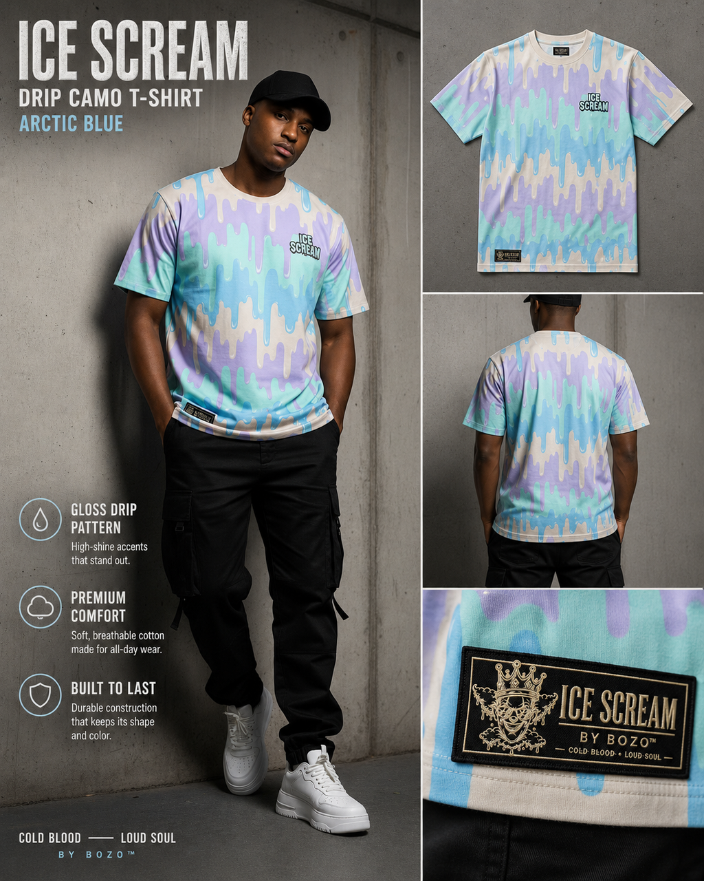 ICE SCREAM | BLUE/MINT | T-Shirt