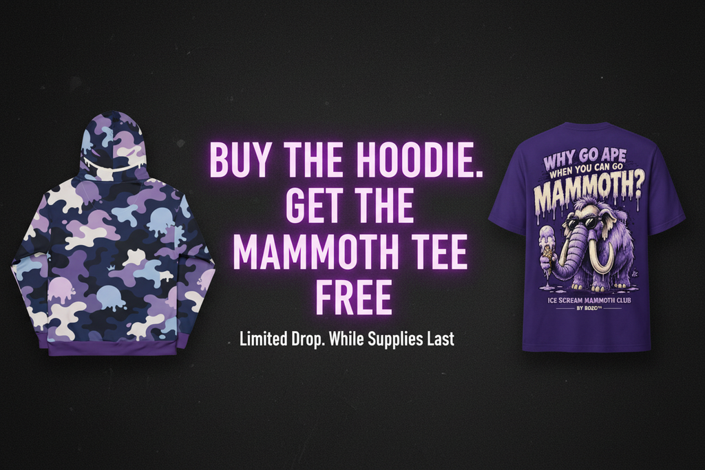 PURPLE DRIP  | ICE SCREAM X MAMMOTH | We Evolved Past Apes Hoodie |