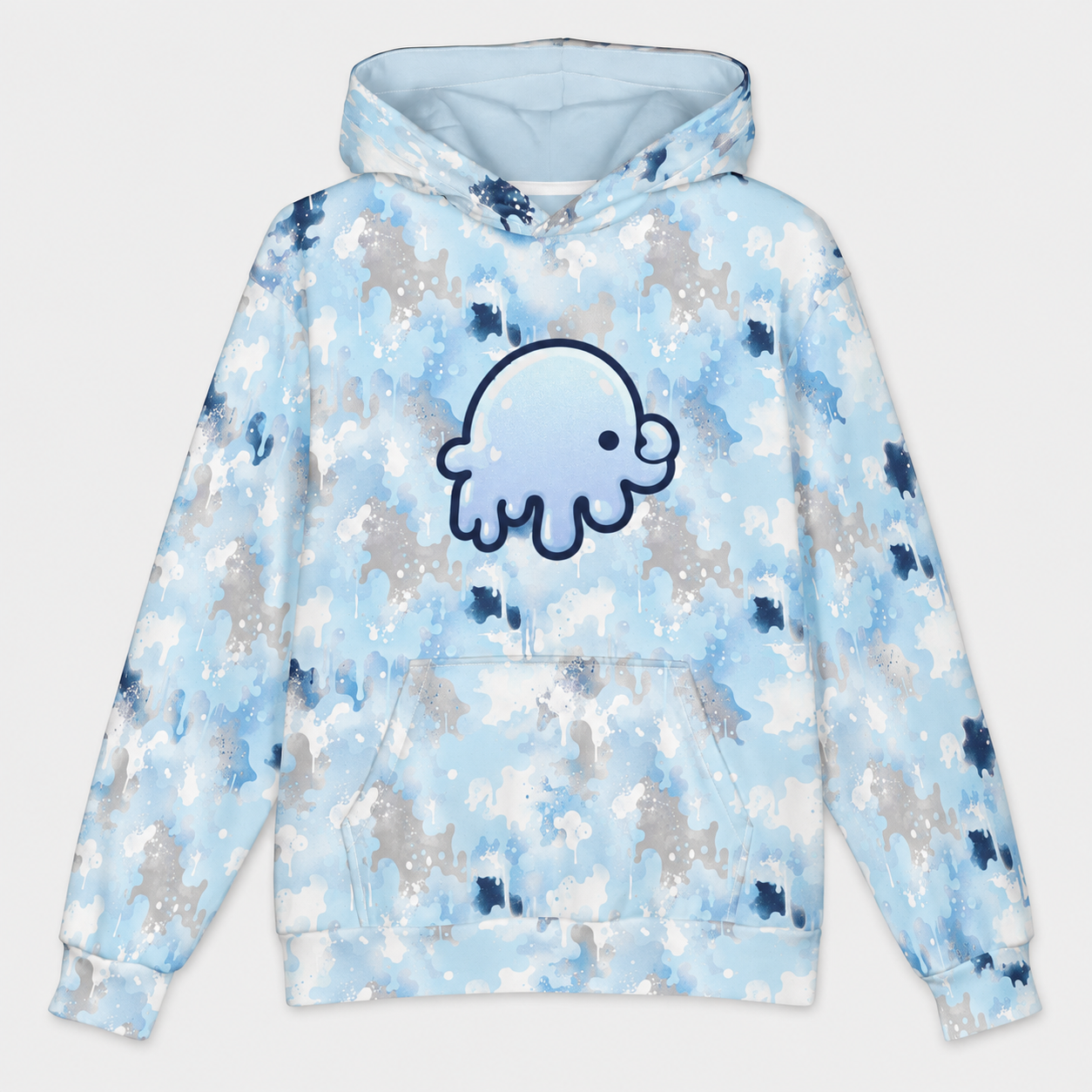 MAMMOCHI Hoodie — FrostDrip colorway, ice blue camo