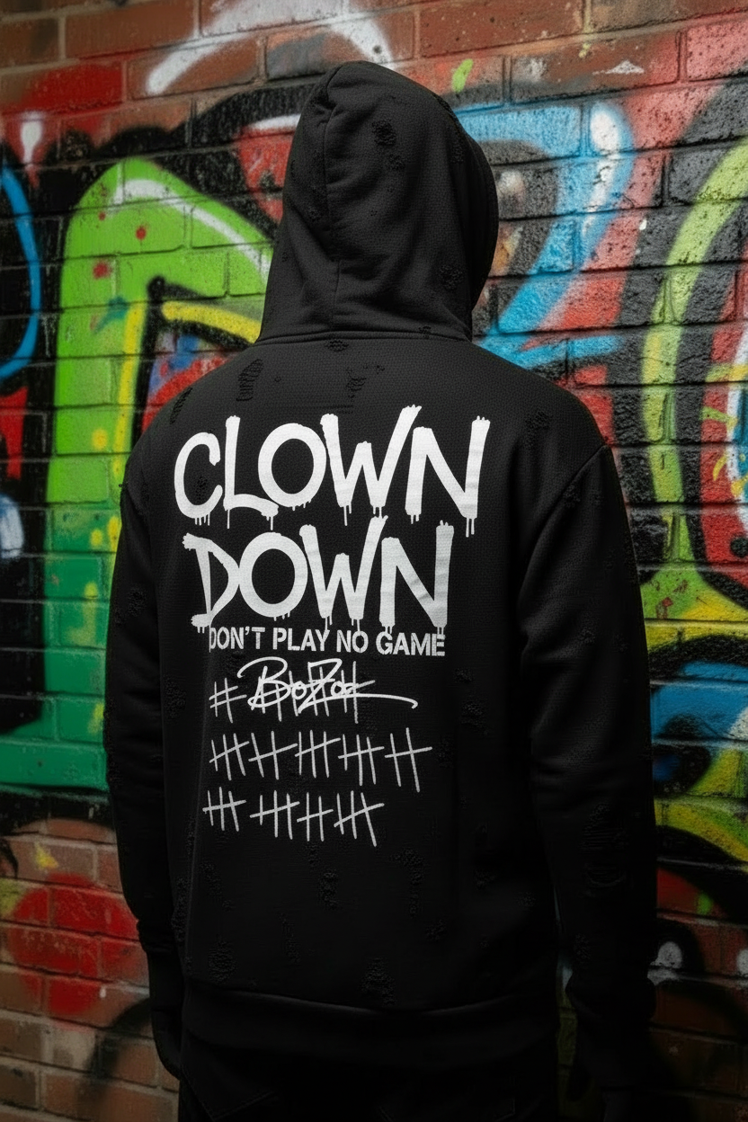 CLOWN DOWN hoodie back