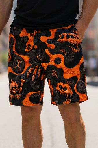 BoZo™ Stone camo All-Over Print Athletic Long Shorts — Vol. 2