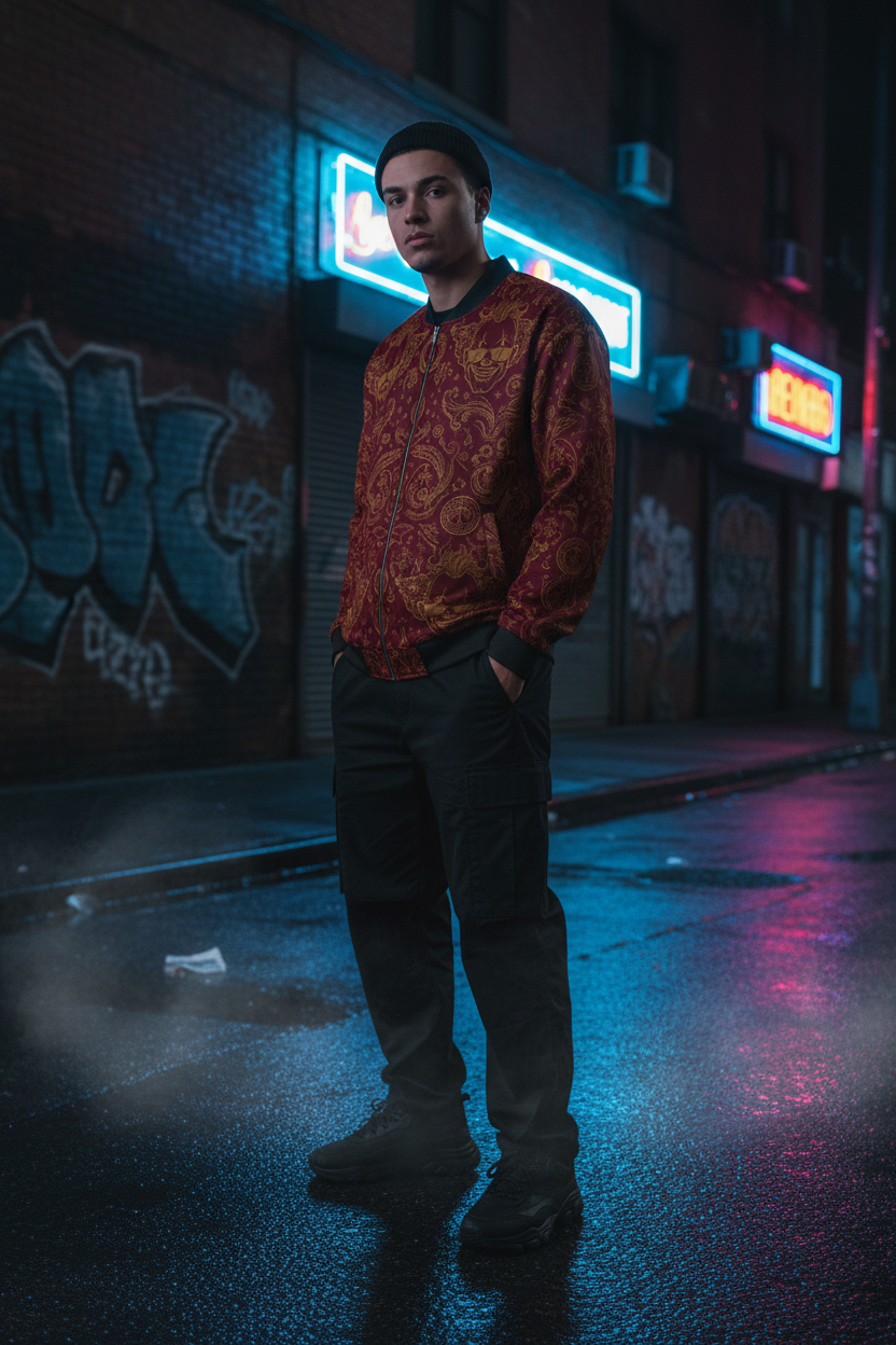 BoZo Maison / Royal Clown Bomber | Burgundy Gold