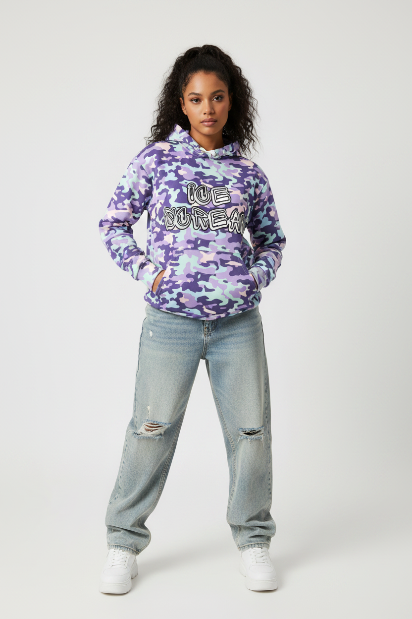 ICY FROST | MAMMOTH | ICE SCREAM | LIGHT PURPLE Unisex cotton hoodie