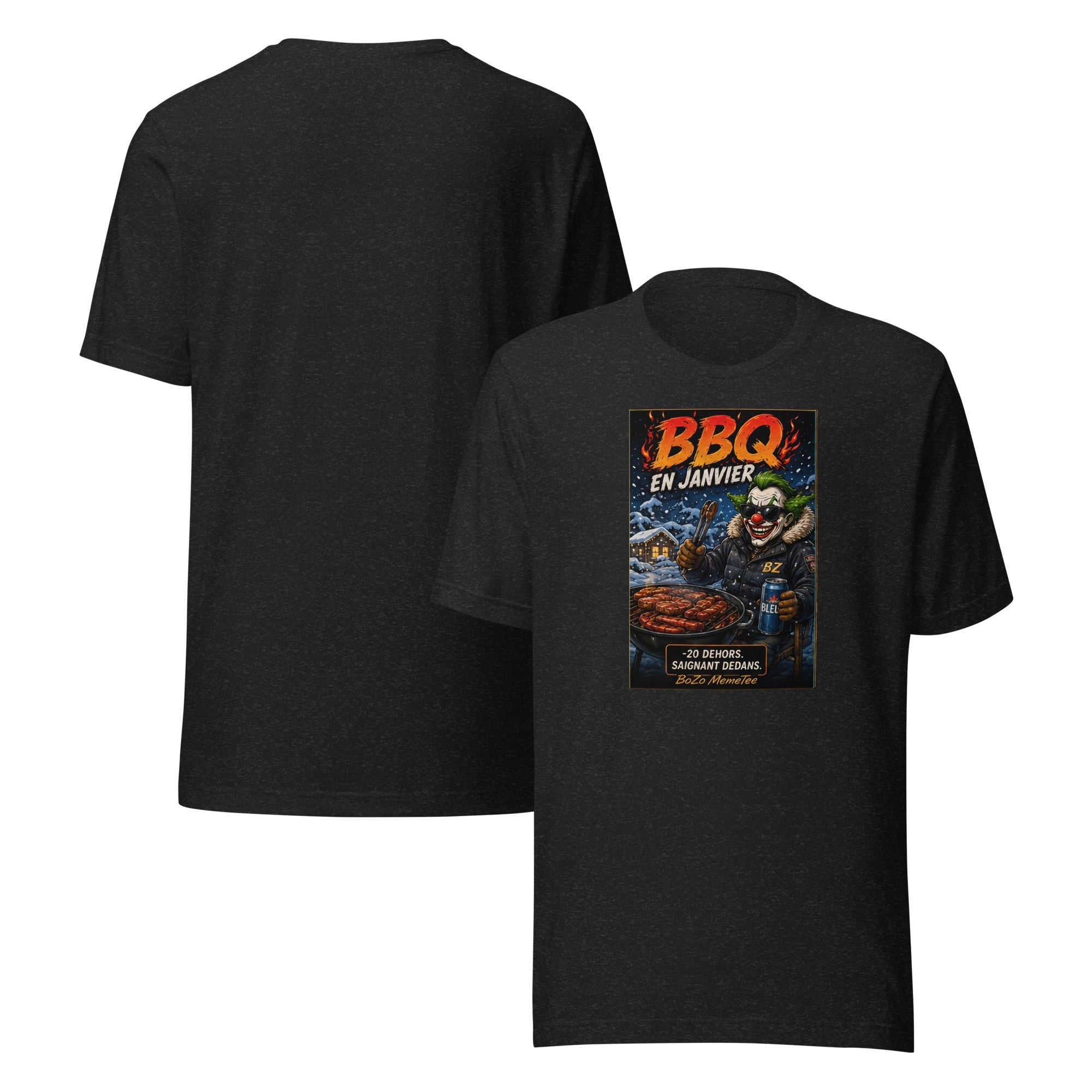 BBQ EN JANVIER | Unisex t-shirt – BoZoMemeTêê | mème streetwear