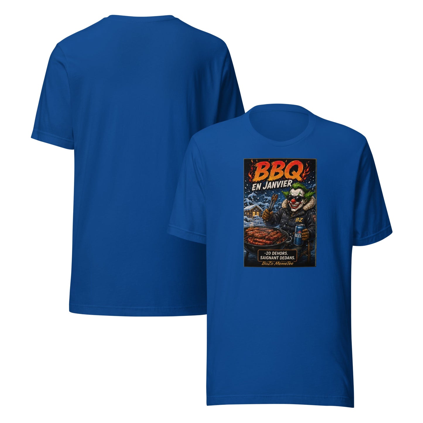 BBQ EN JANVIER | Unisex t-shirt – BoZoMemeTêê | mème streetwear