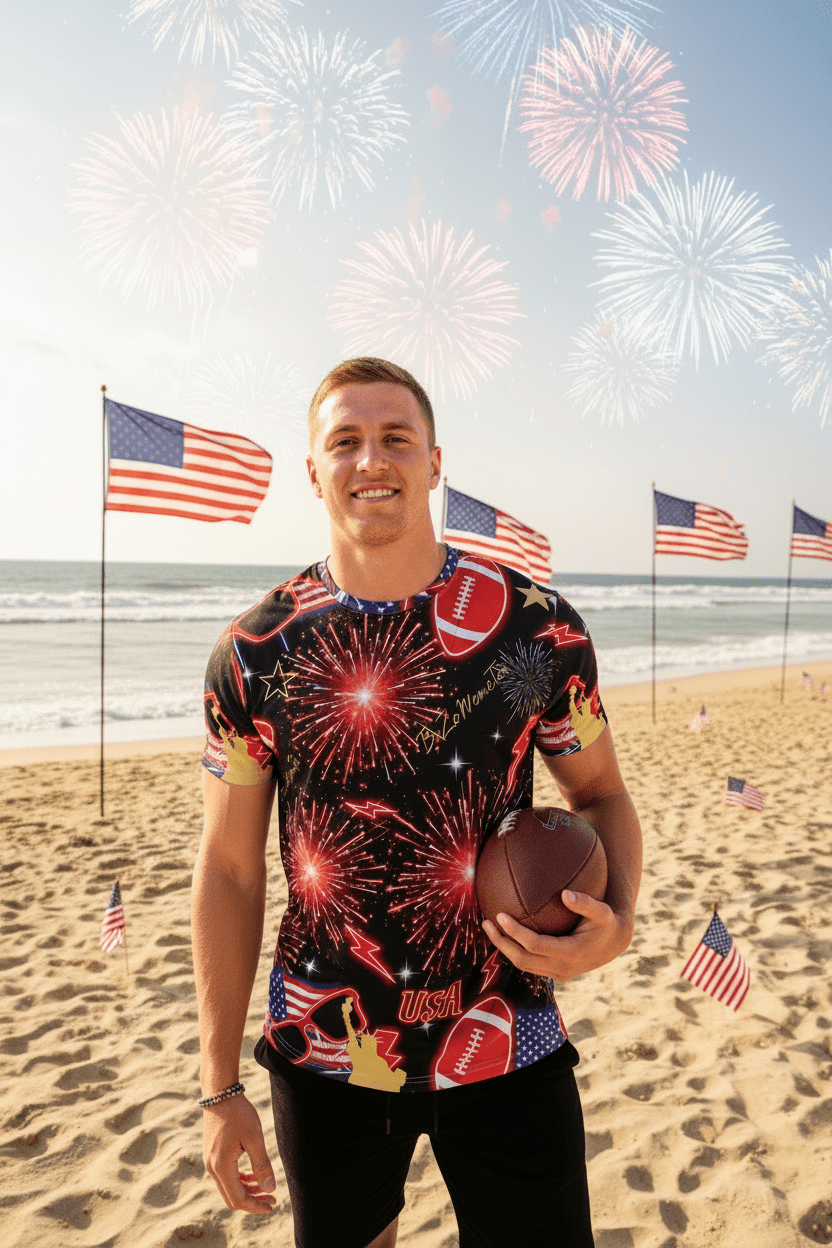 BoZo™— 4th of July 🇺🇸 Men’s cotton crew neck t-shirt DIRECT - TO - FABRIC – BoZoMemeTêê | mème streetwear