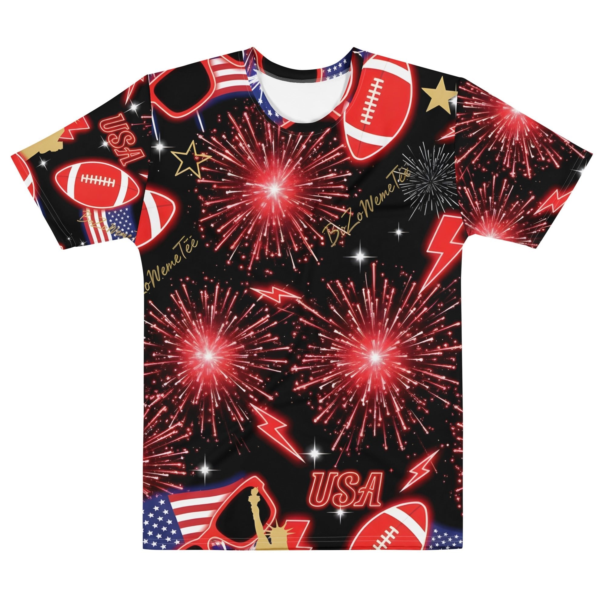 BoZo™— 4th of July 🇺🇸 Men’s cotton crew neck t-shirt DIRECT - TO - FABRIC – BoZoMemeTêê | mème streetwear
