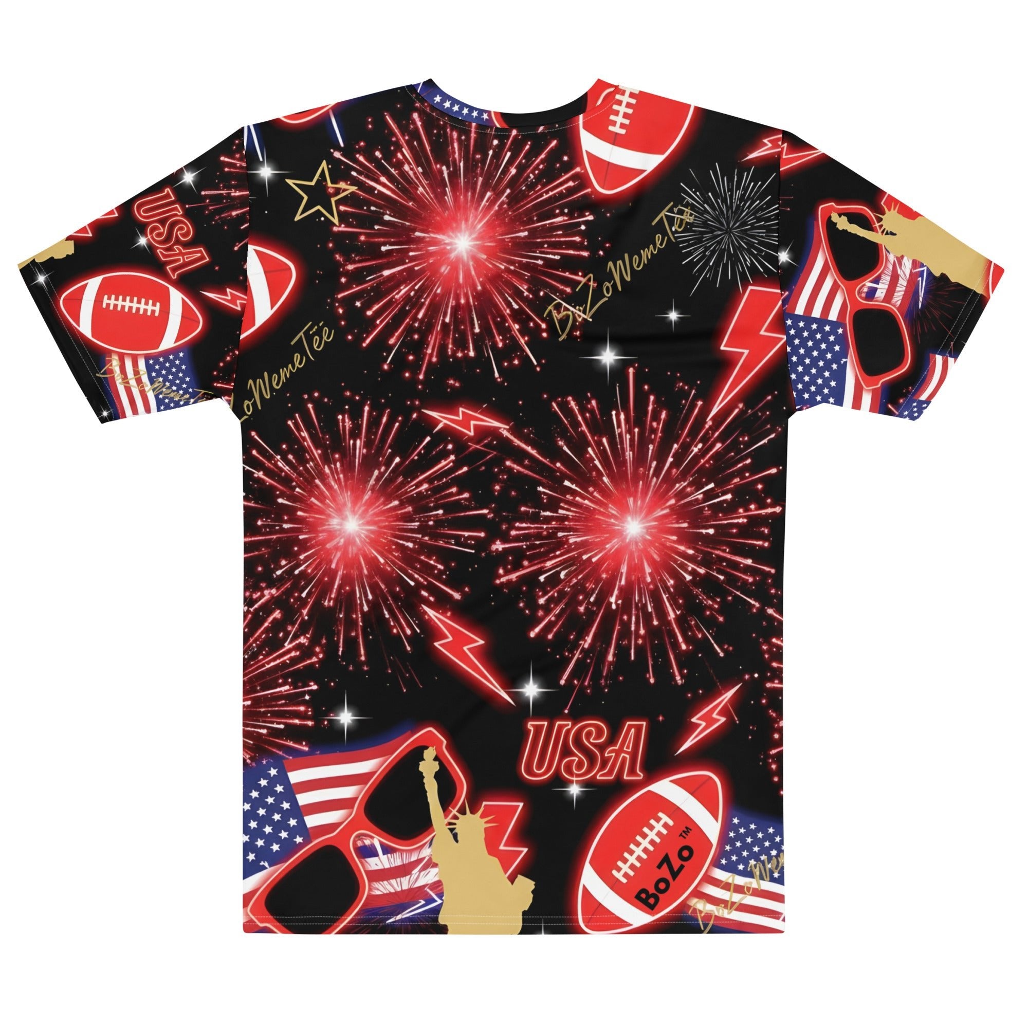 BoZo™— 4th of July 🇺🇸 Men’s cotton crew neck t-shirt DIRECT - TO - FABRIC – BoZoMemeTêê | mème streetwear