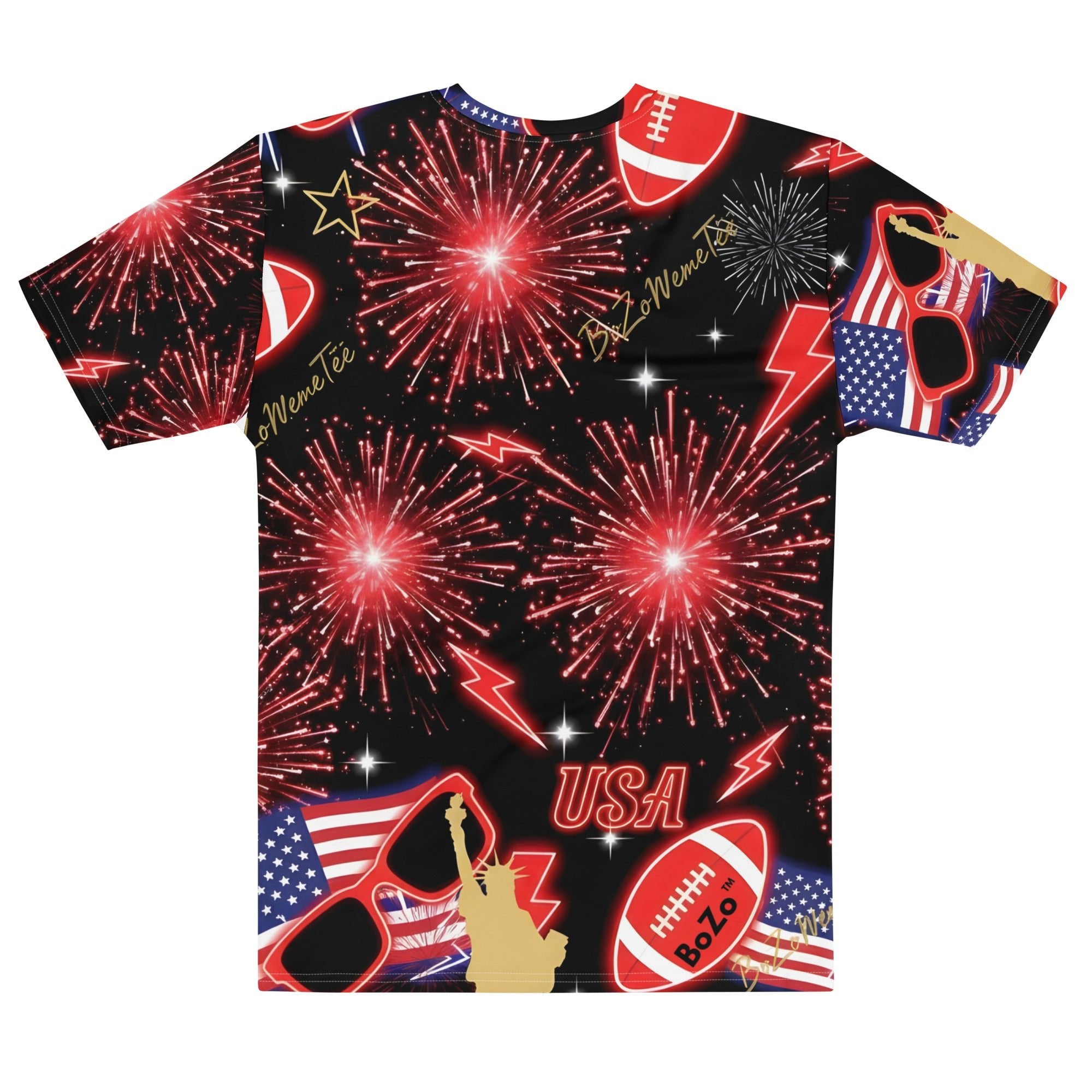 BoZo™— 4th of July 🇺🇸 Men’s cotton crew neck t-shirt DIRECT - TO - FABRIC – BoZoMemeTêê | mème streetwear