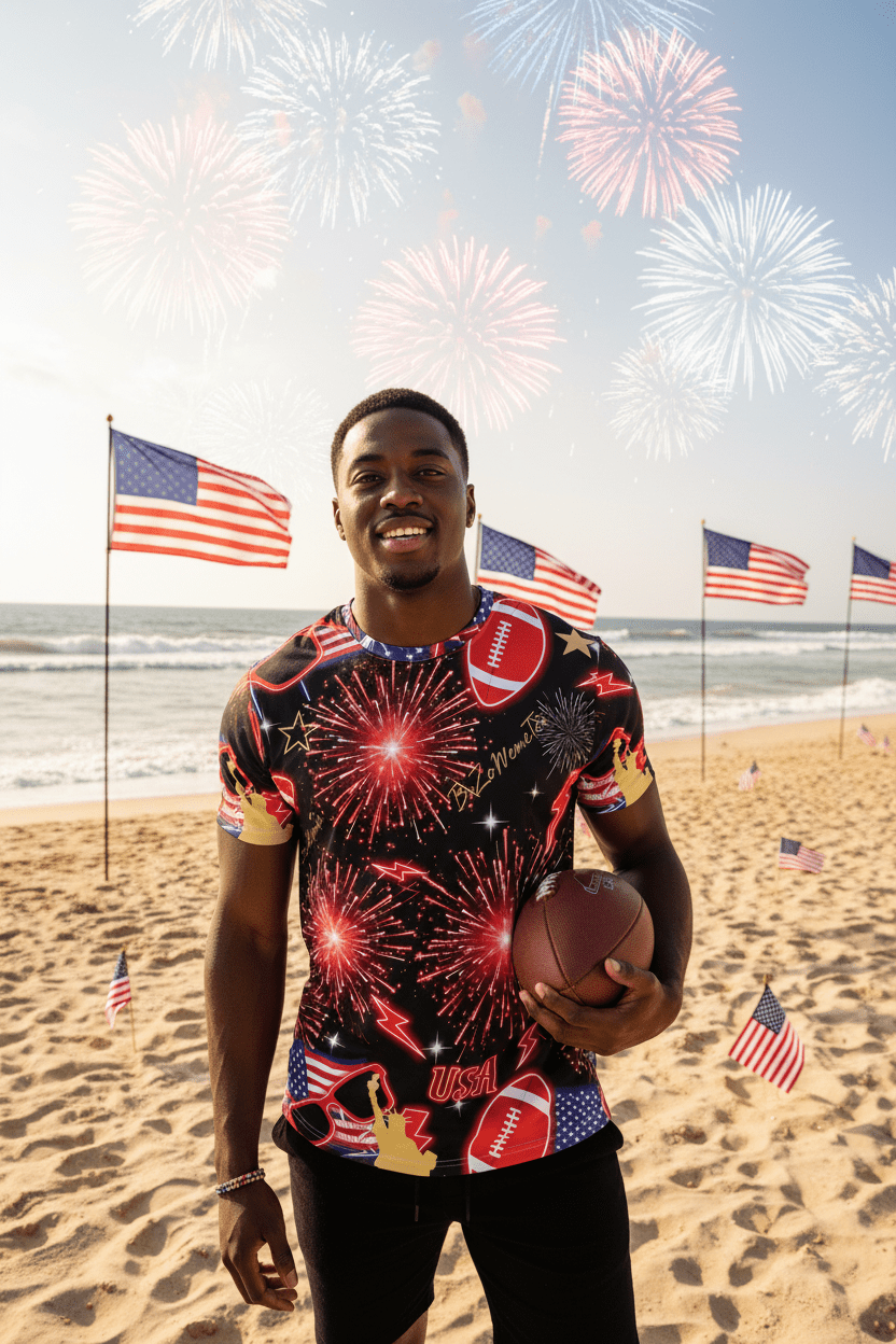 BoZo™— 4th of July 🇺🇸 Men’s cotton crew neck t-shirt DIRECT - TO - FABRIC – BoZoMemeTêê | mème streetwear