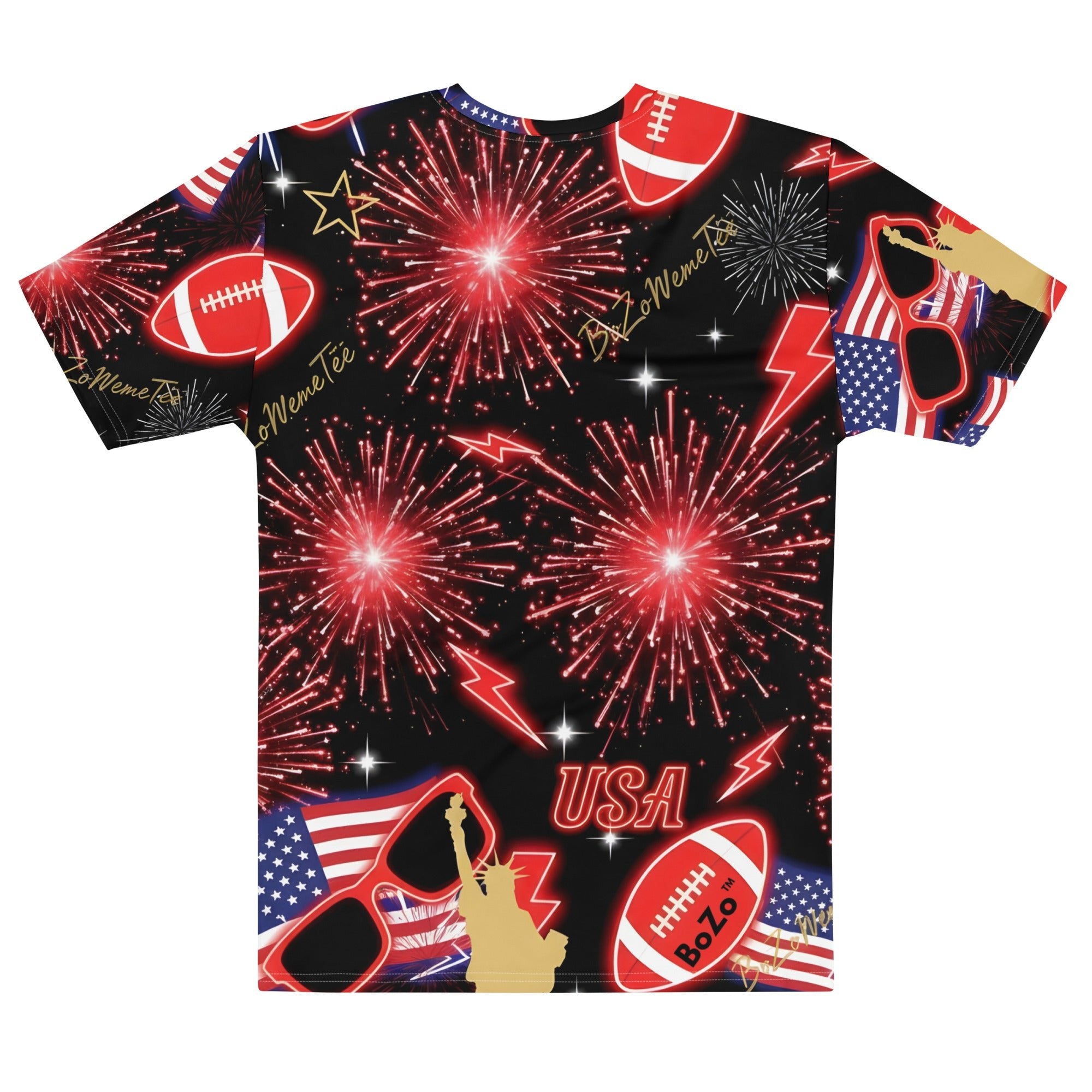 BoZo™— 4th of July 🇺🇸 Men’s cotton crew neck t-shirt DIRECT - TO - FABRIC – BoZoMemeTêê | mème streetwear