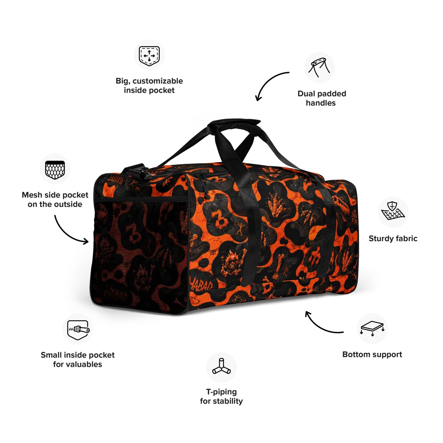 BoZo™ All-Over Print Duffle Bag Sac – BoZoMemeTêê | mème streetwear