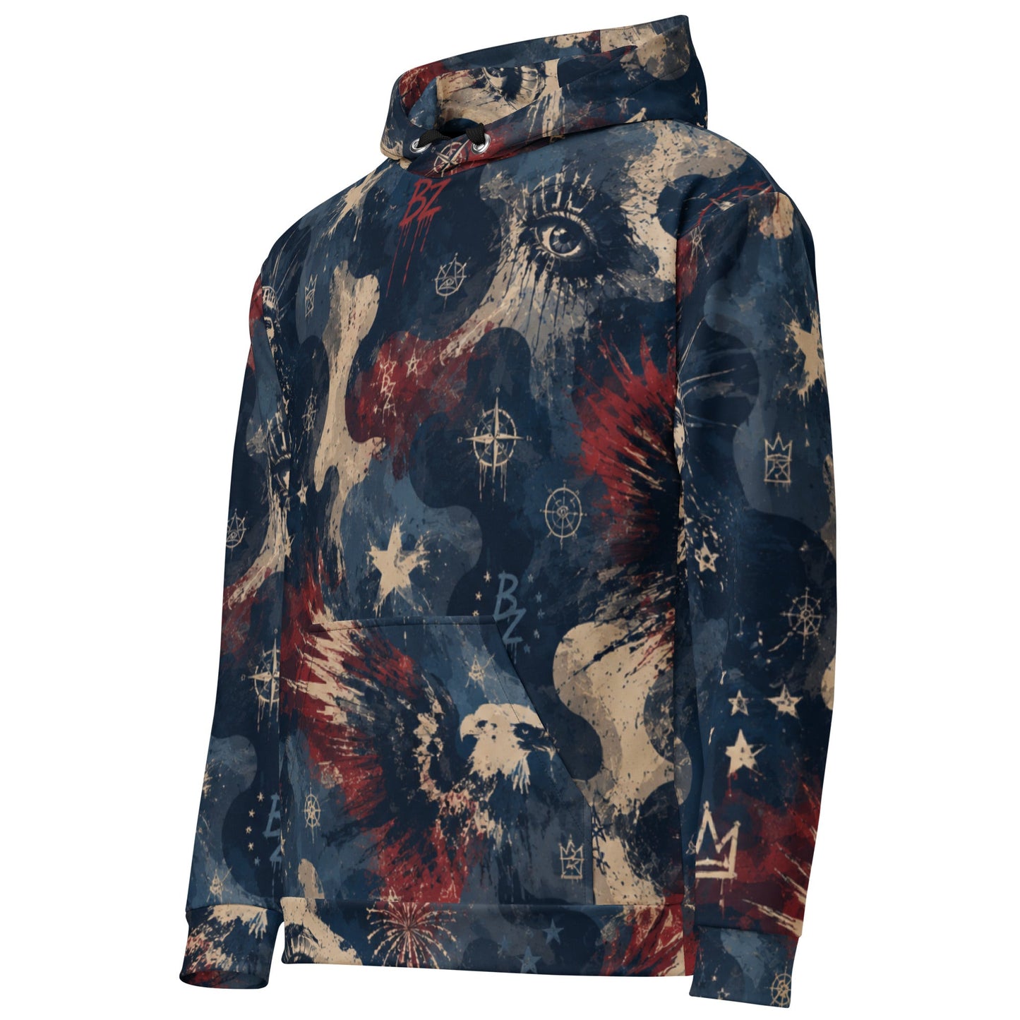 BoZo™ America 🇺🇸 / All-Over Print Hoodie Hoodie – BoZoMemeTêê | mème streetwear