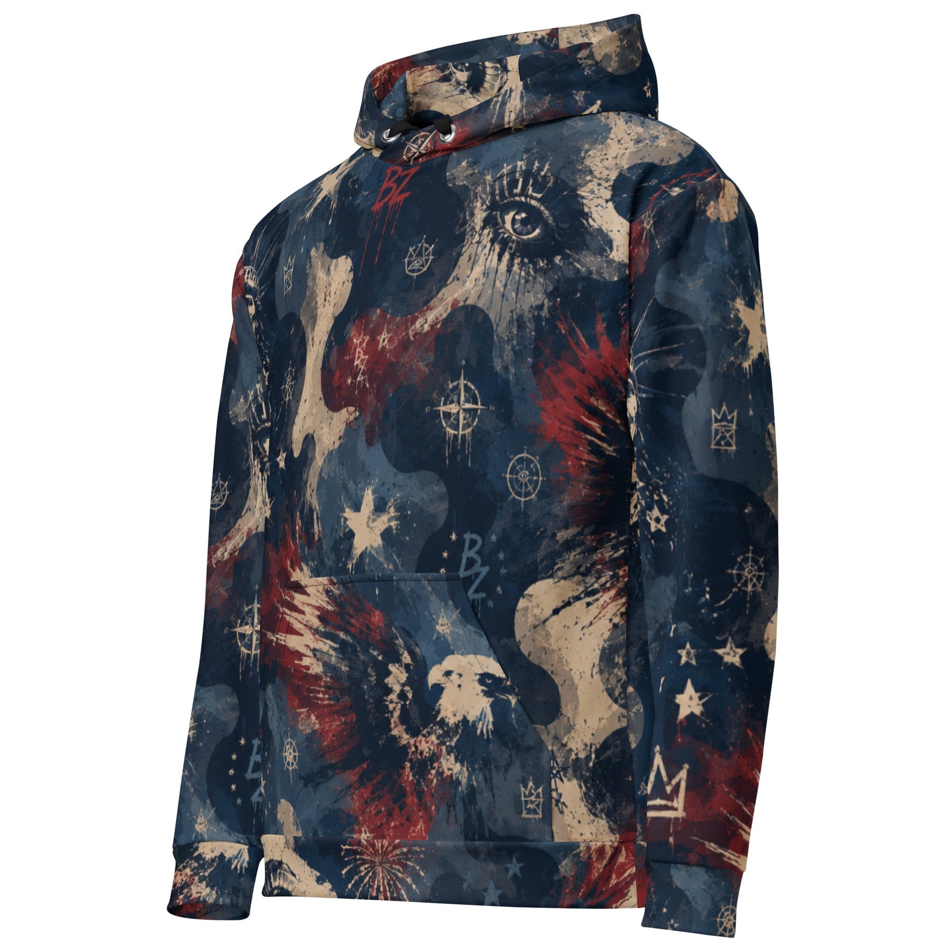 BoZo™ America 🇺🇸 / All-Over Print Hoodie Hoodie – BoZoMemeTêê | mème streetwear