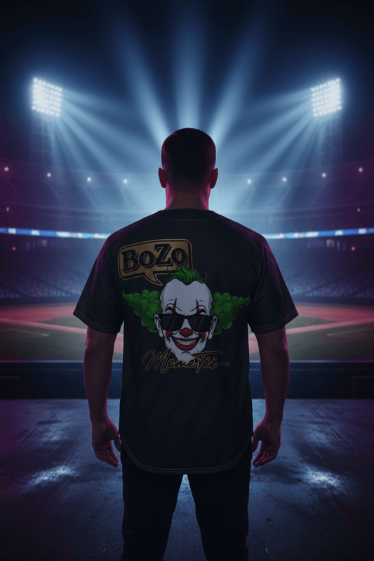 Bozo ™️ baseball jersey CUT-SEW – BoZoMemeTêê | mème streetwear