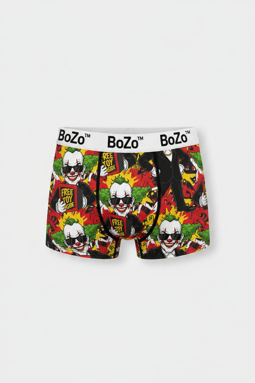 BoZo™️ Calvin Clown Boxer — FREE TOY INSIDE 🤡 Underwear – BoZoMemeTêê | mème streetwear