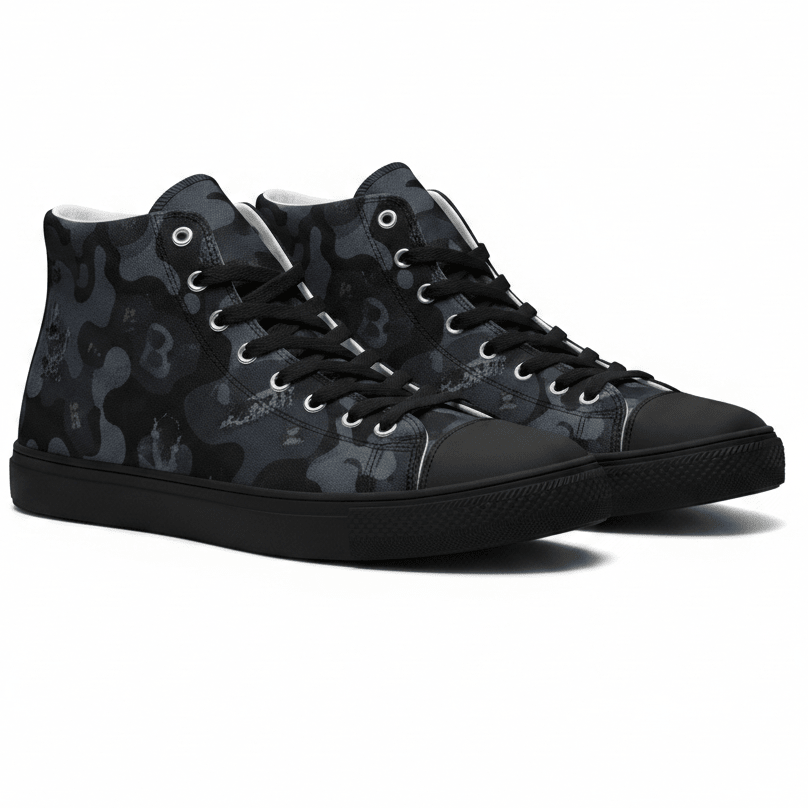 BoZo™ High Top Stone Camo Shoes Grey Chaussures – BoZoMemeTêê | mème streetwear
