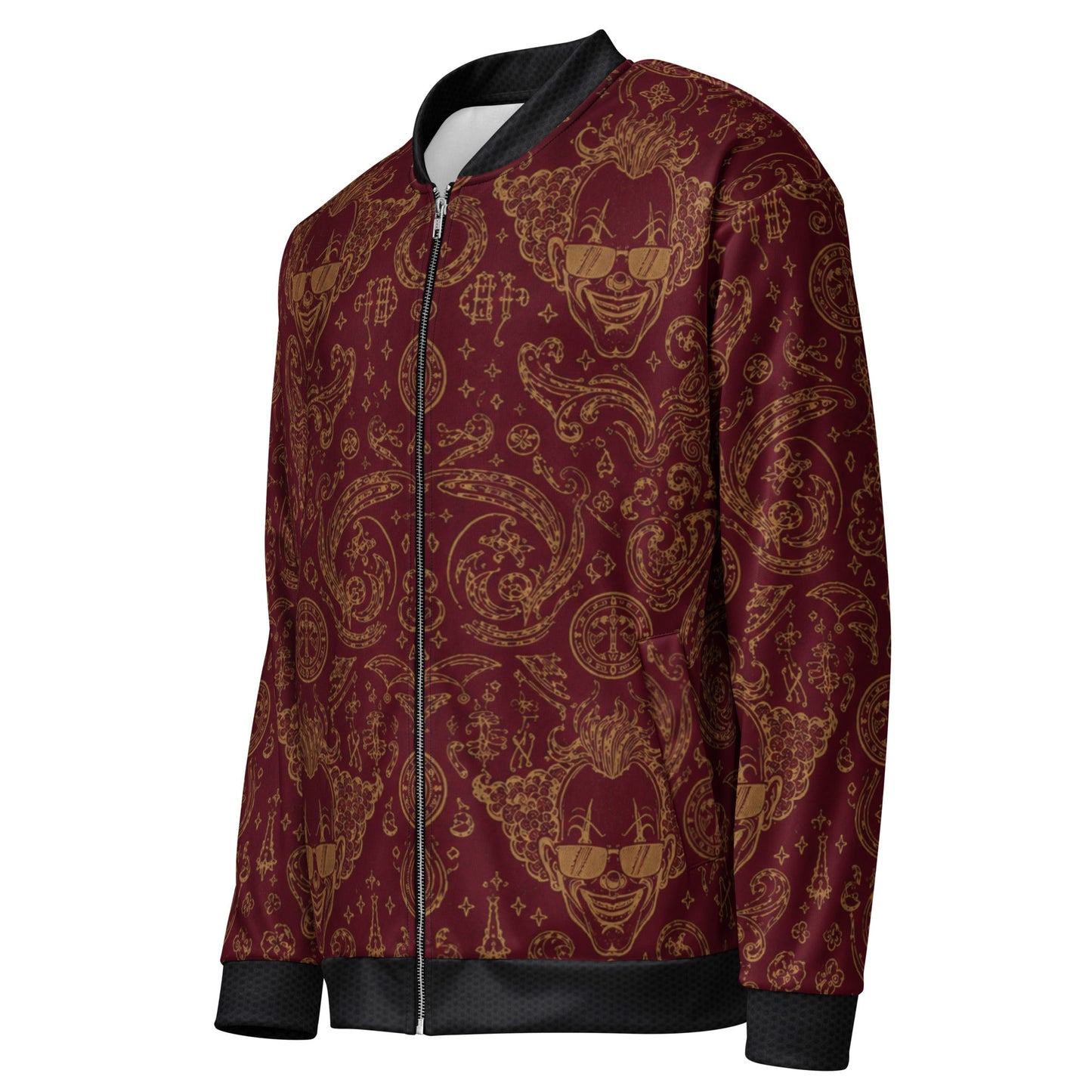 BoZo Maison / Royal Clown Bomber | Burgundy Gold CUT-SEW – BoZoMemeTêê | mème streetwear