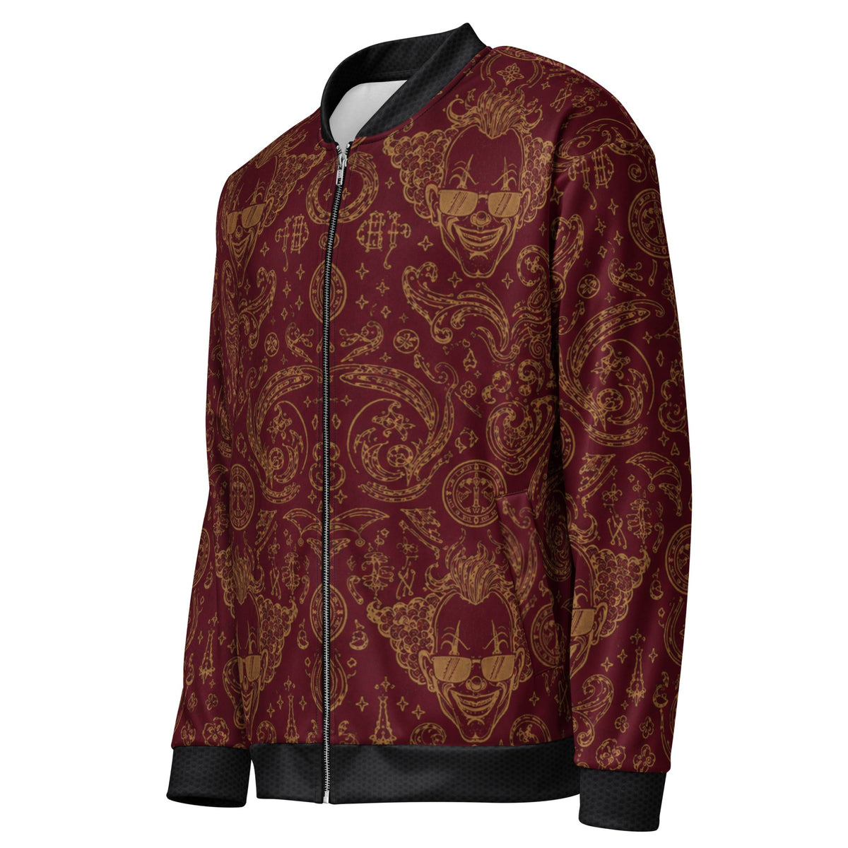 BoZo Maison / Royal Clown Bomber | Burgundy Gold CUT-SEW – BoZoMemeTêê | mème streetwear