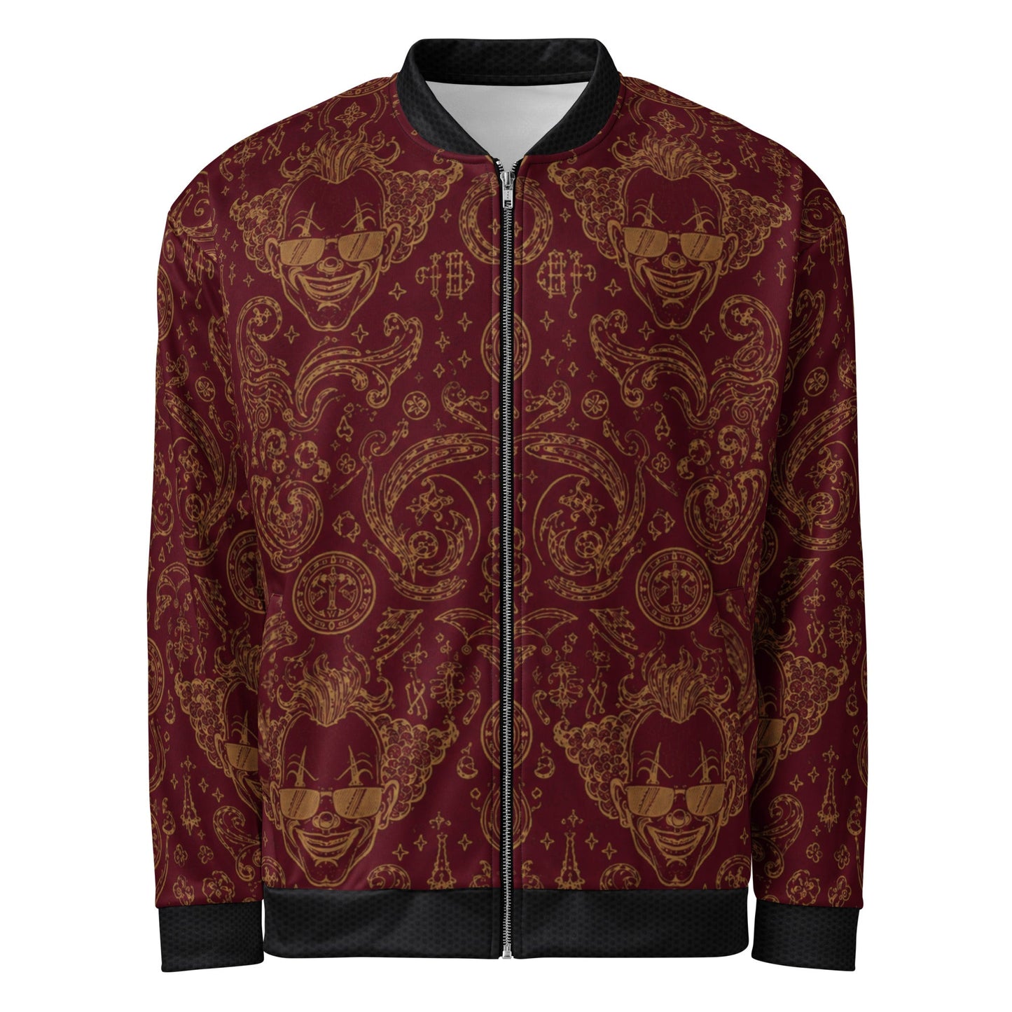 BoZo Maison / Royal Clown Bomber | Burgundy Gold CUT-SEW – BoZoMemeTêê | mème streetwear