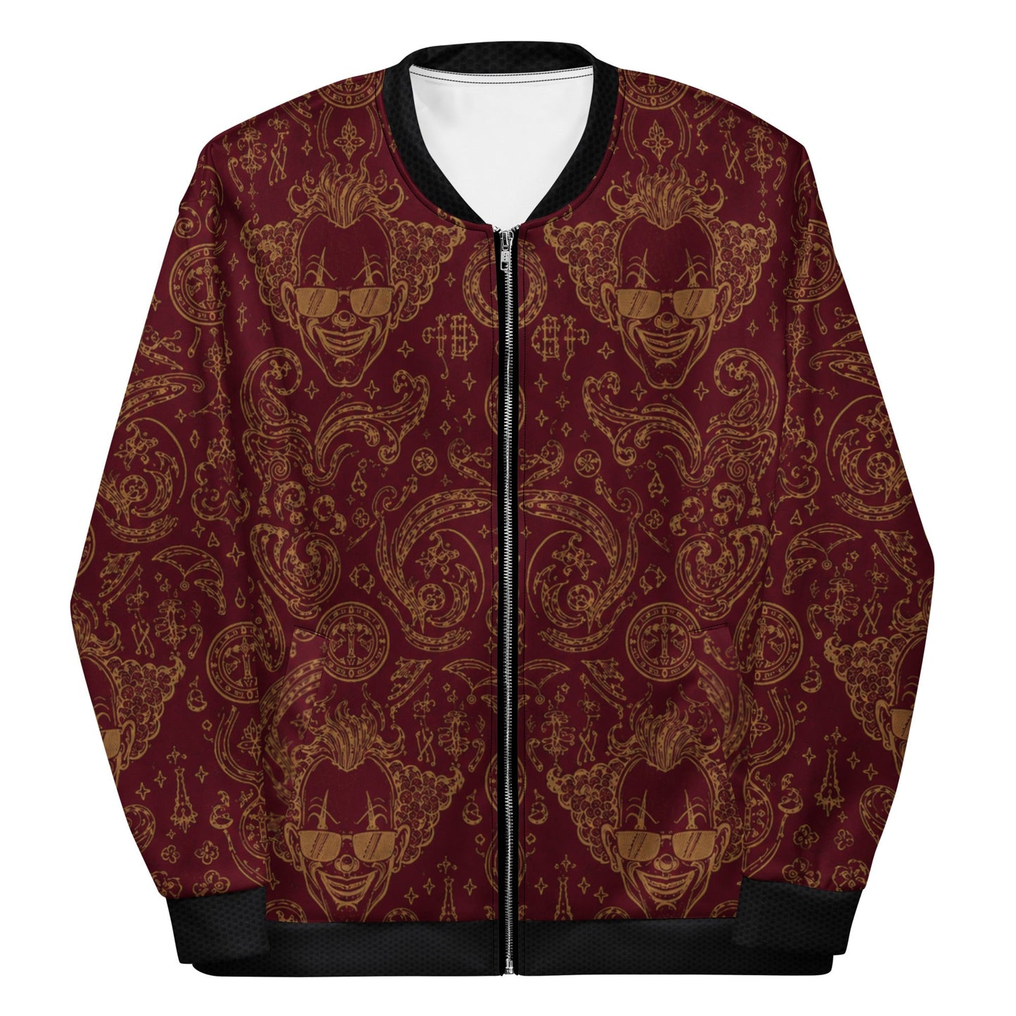 BoZo Maison / Royal Clown Bomber | Burgundy Gold CUT-SEW – BoZoMemeTêê | mème streetwear