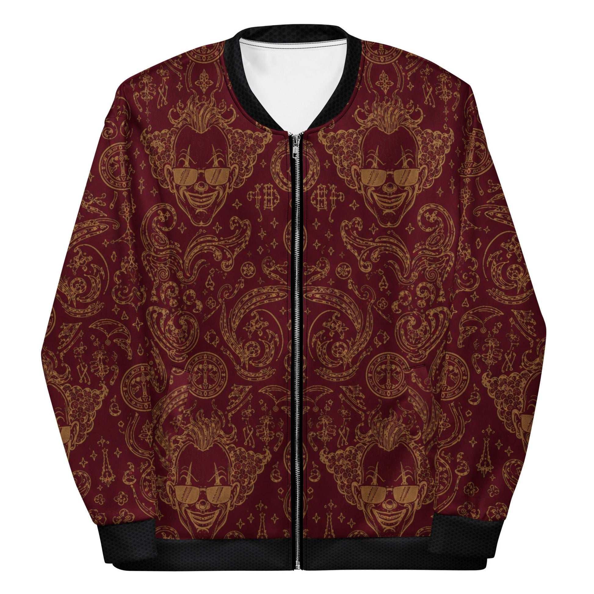 BoZo Maison / Royal Clown Bomber | Burgundy Gold CUT-SEW – BoZoMemeTêê | mème streetwear
