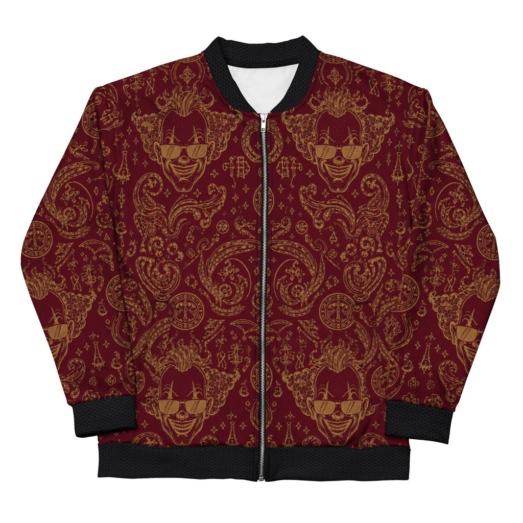 BoZo Maison / Royal Clown Bomber | Burgundy Gold CUT-SEW – BoZoMemeTêê | mème streetwear