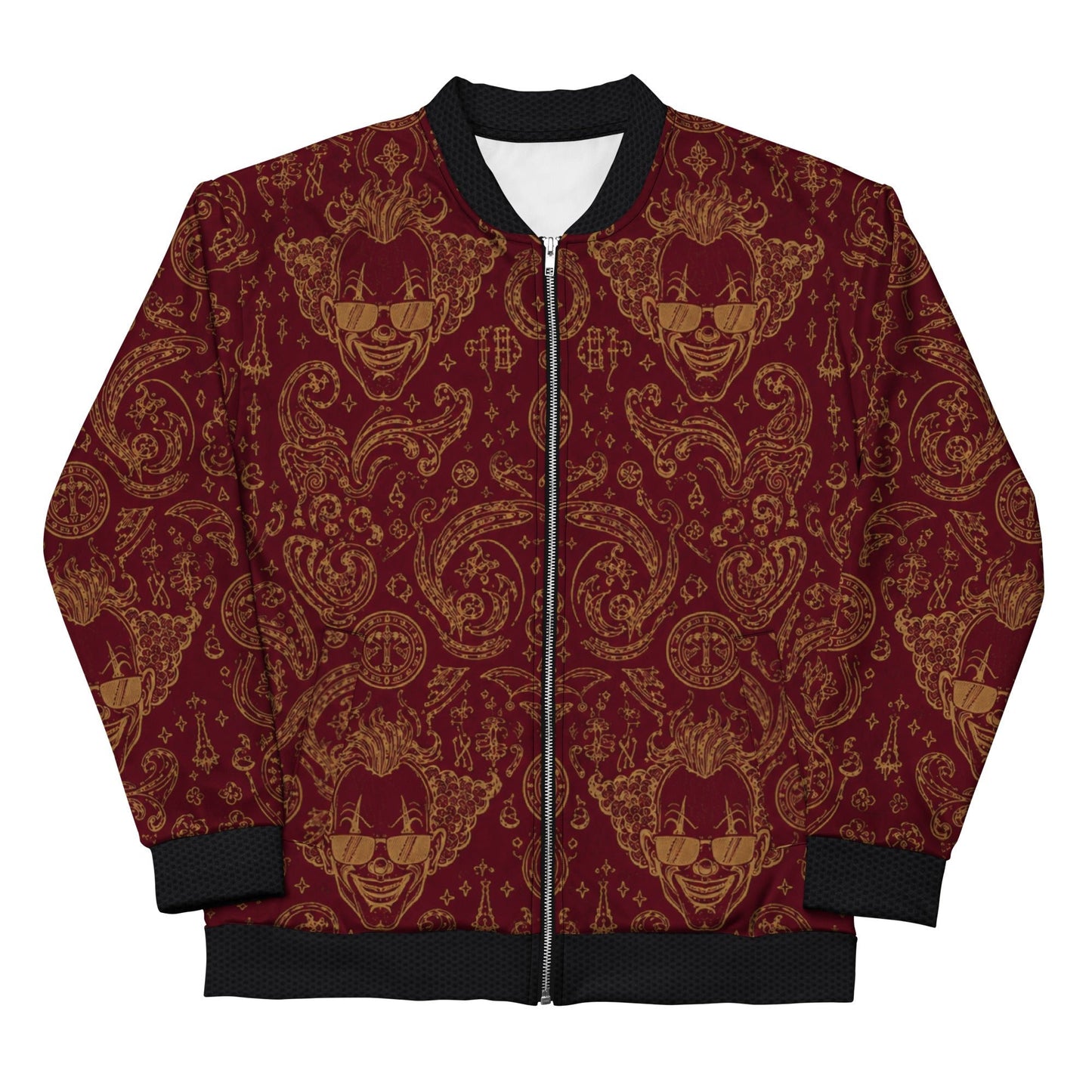 BoZo Maison / Royal Clown Bomber | Burgundy Gold CUT-SEW – BoZoMemeTêê | mème streetwear