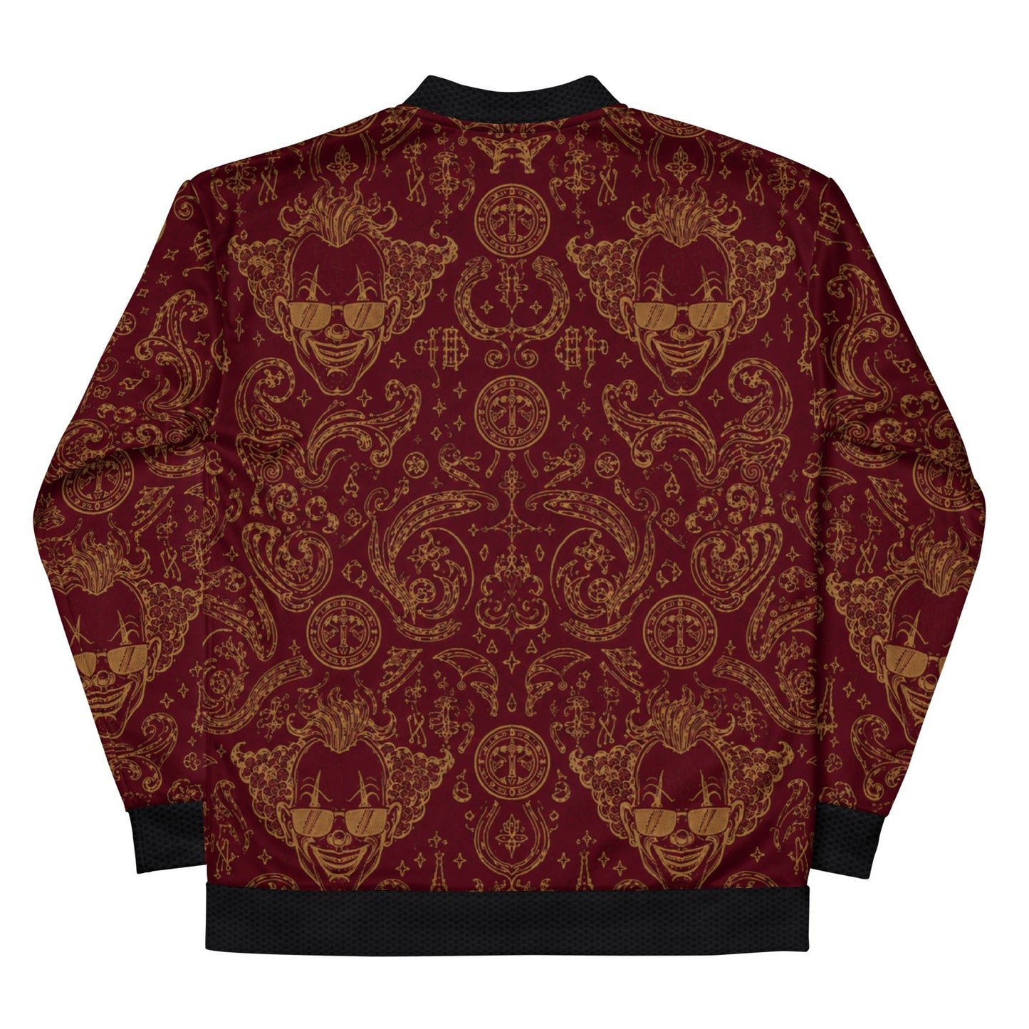 BoZo Maison / Royal Clown Bomber | Burgundy Gold CUT-SEW – BoZoMemeTêê | mème streetwear