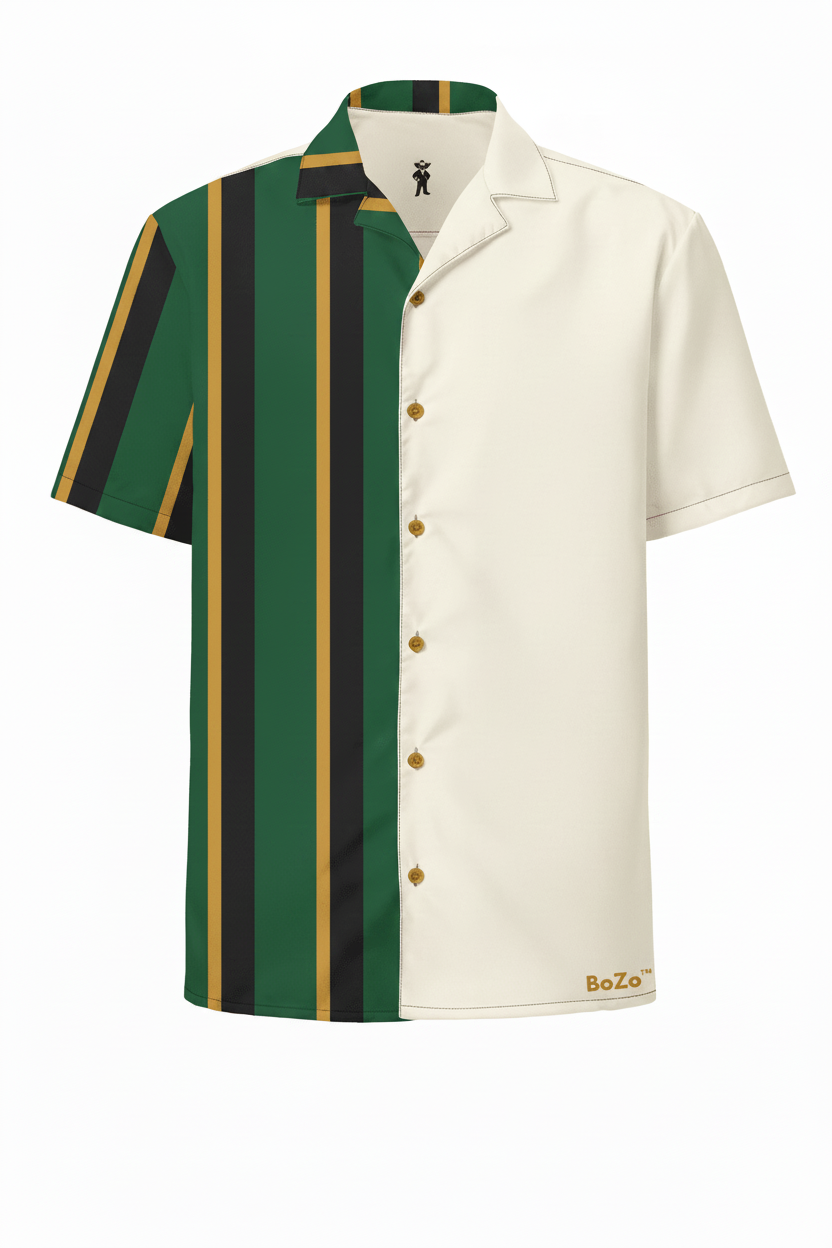 Maison BoZo™ Split Shirt Forest Green — front view