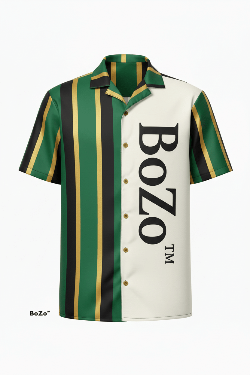 BoZo™ Maison Shirt Green / Black / Gold Shirt – BoZoMemeTêê | mème streetwear