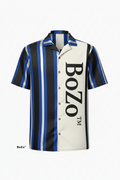 BoZo™ Maison Shirt — Blue / Black / Silver