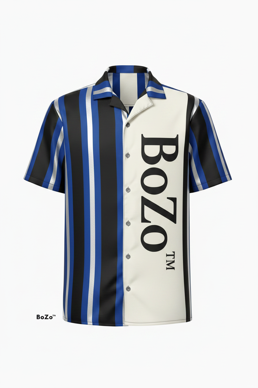 BoZo™ Maison Shirt — Blue / Black / Silver