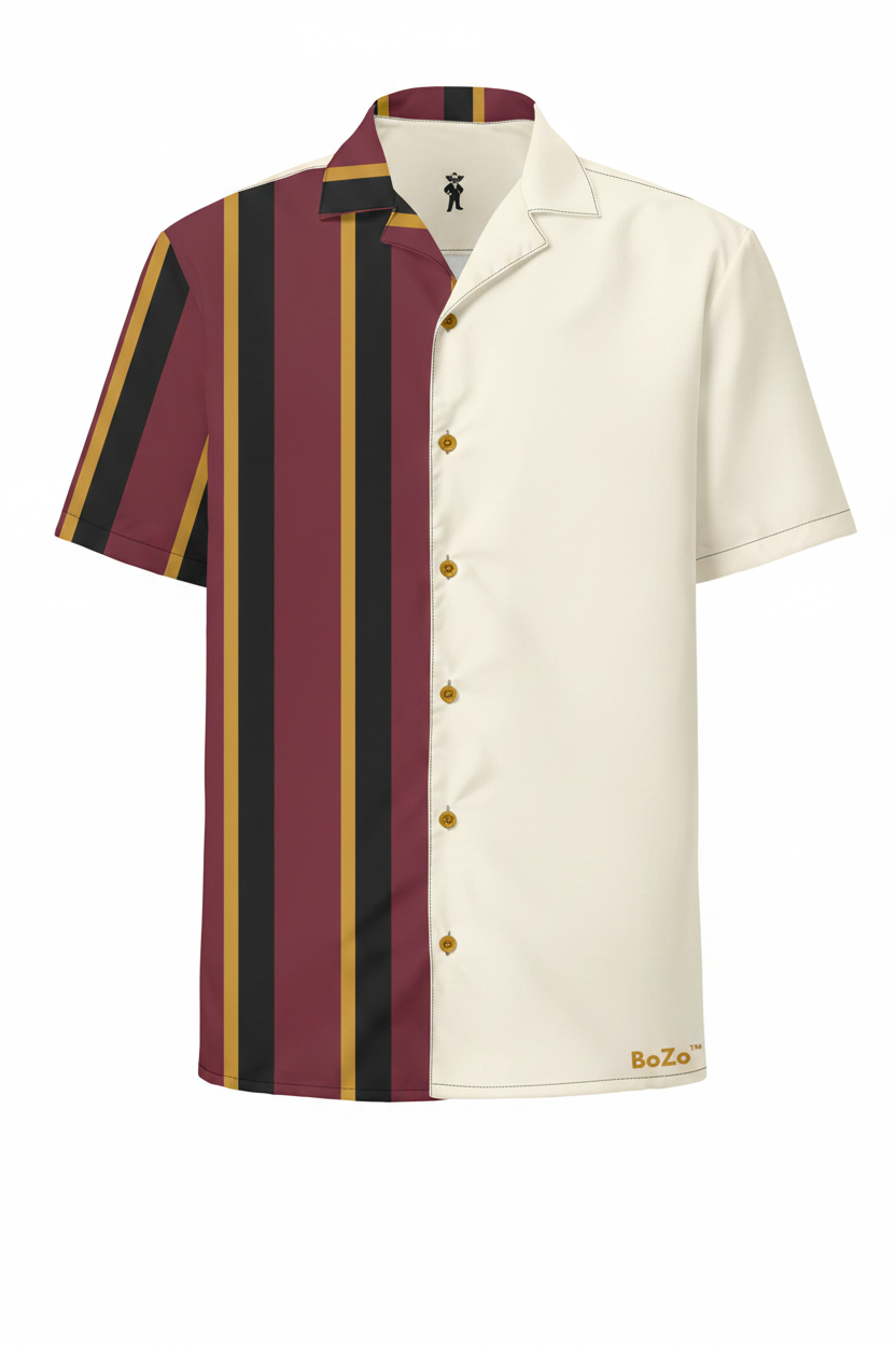 BoZo™ Maison Shirt — Burgundy / Black