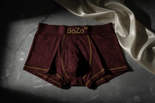 BoZo™ Signature Boxer — Burgundy Underwear – BoZoMemeTêê | mème streetwear